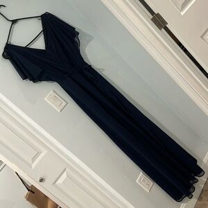 Onyx nite long dress in Navy